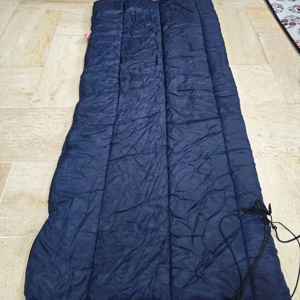 Coleman Brazos sleeping bag 20-30‎ degrees navy blue roll up lined